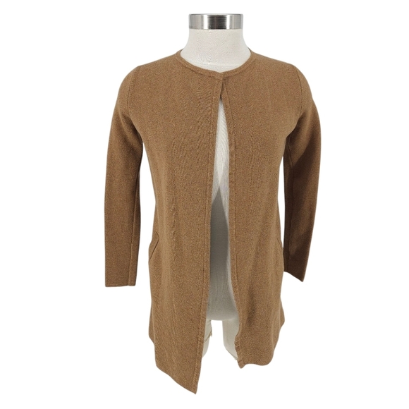 J. Crew Sweaters - J.CREW Juliette Knit Sweater Cardigan Camel Long Sleeve Open Front Petite P2XS